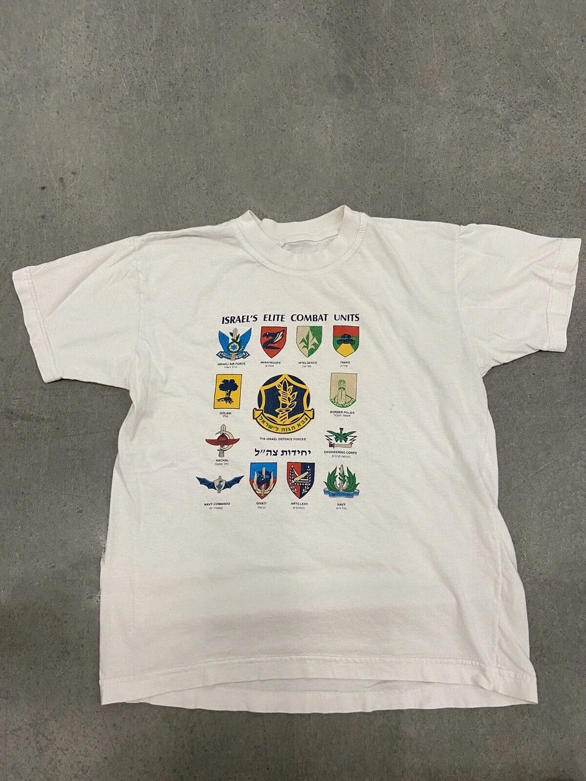 Vintage Israel Defense Forces Shirt Mens Medium Military 90s Premium Cotton Short Sleeve O-Neck Mens Tshirt S-3XL