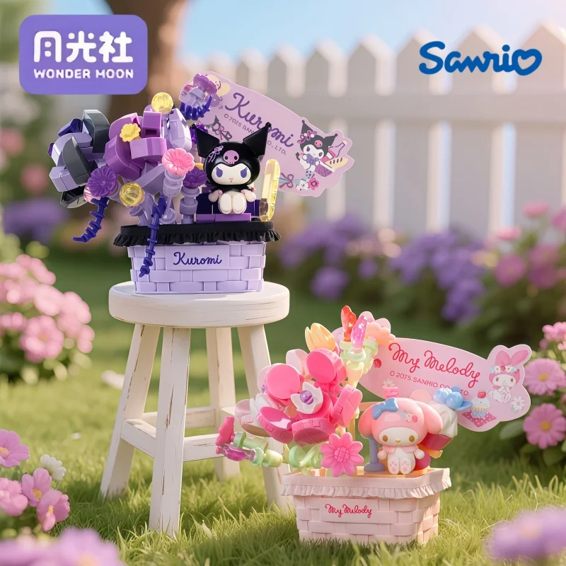 

Sanrio Flower Secret собранные строительные блоки Kawaii аниме игрушка мультяшная модель настольная коллекция орнамент детский праздничный подарок