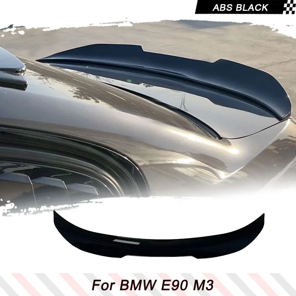 ABS Car Rear Spoiler Wing For BMW E90 M3 2008-2012 & E90 323i 325i 328i 335i 2005-2011 Car Trunk Lip Tail Trunk Spoiler Black