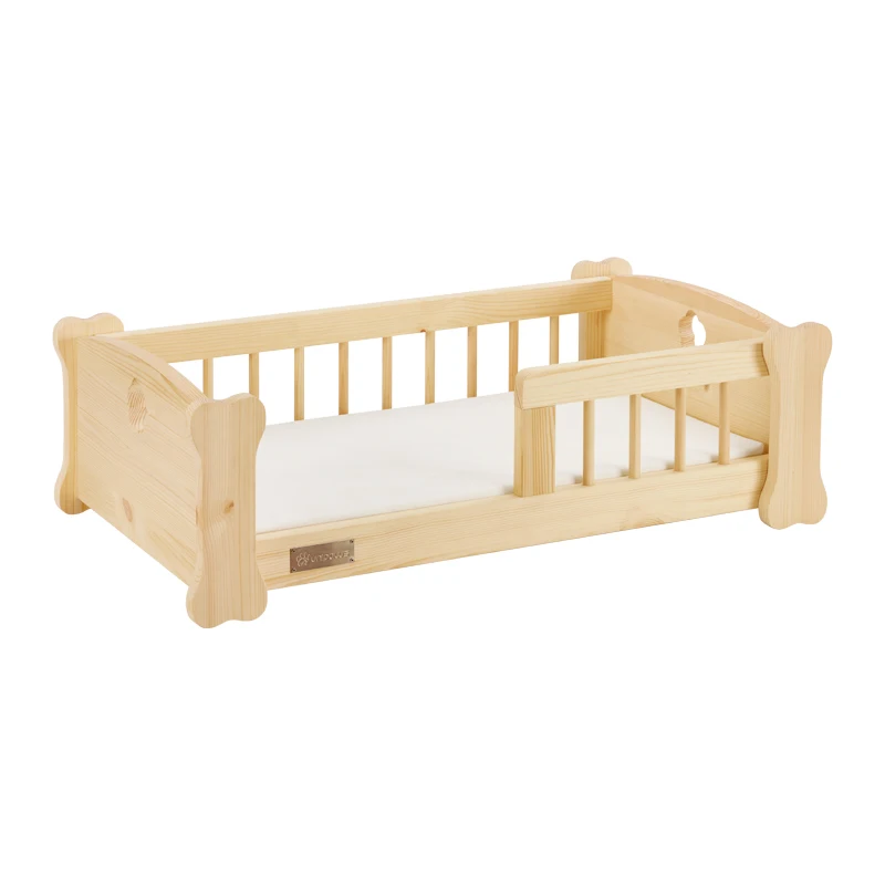 Solid wood pet bed, puppy sleeping, warm bed off the ground, cat rest bed, universal in all seasons, than bear nest