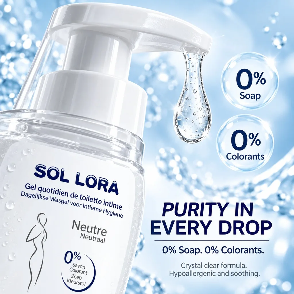 Intimate Daily Cleansing Gel Feminine Hygiene Wash Gentle Care 0% Soap Neutral pH for Women Vaginal Health