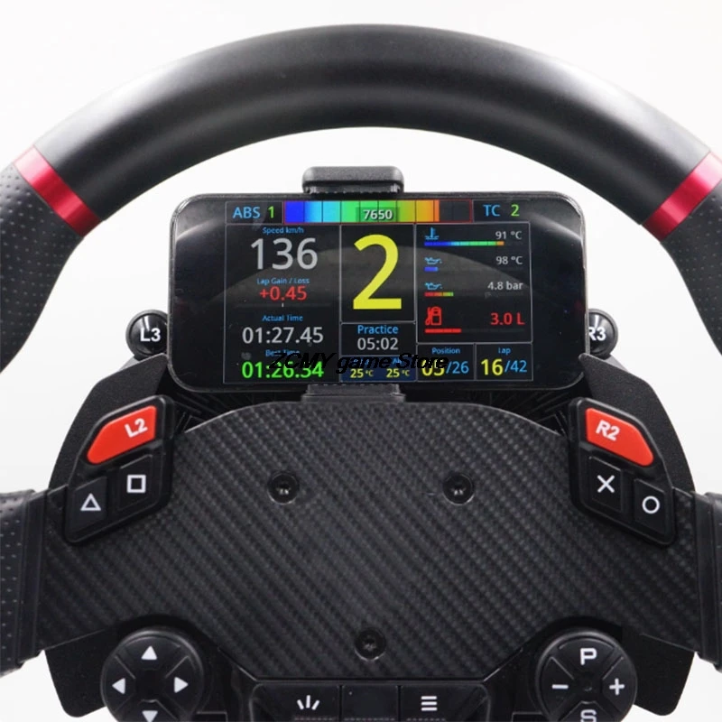ل Thrustmaster T598 عجلة القيادة قاعدة سباق لوحة القيادة العالمي حامل هاتف قابل للتعديل جبل حامل