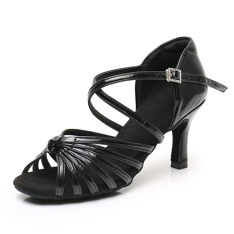 Women\'s Tango/Ballroom/Latin Black Dance Dancing Shoes Heeled Salsa Professional Dancing Shoes for Ladies 5.5cm 7.5cm 9cm