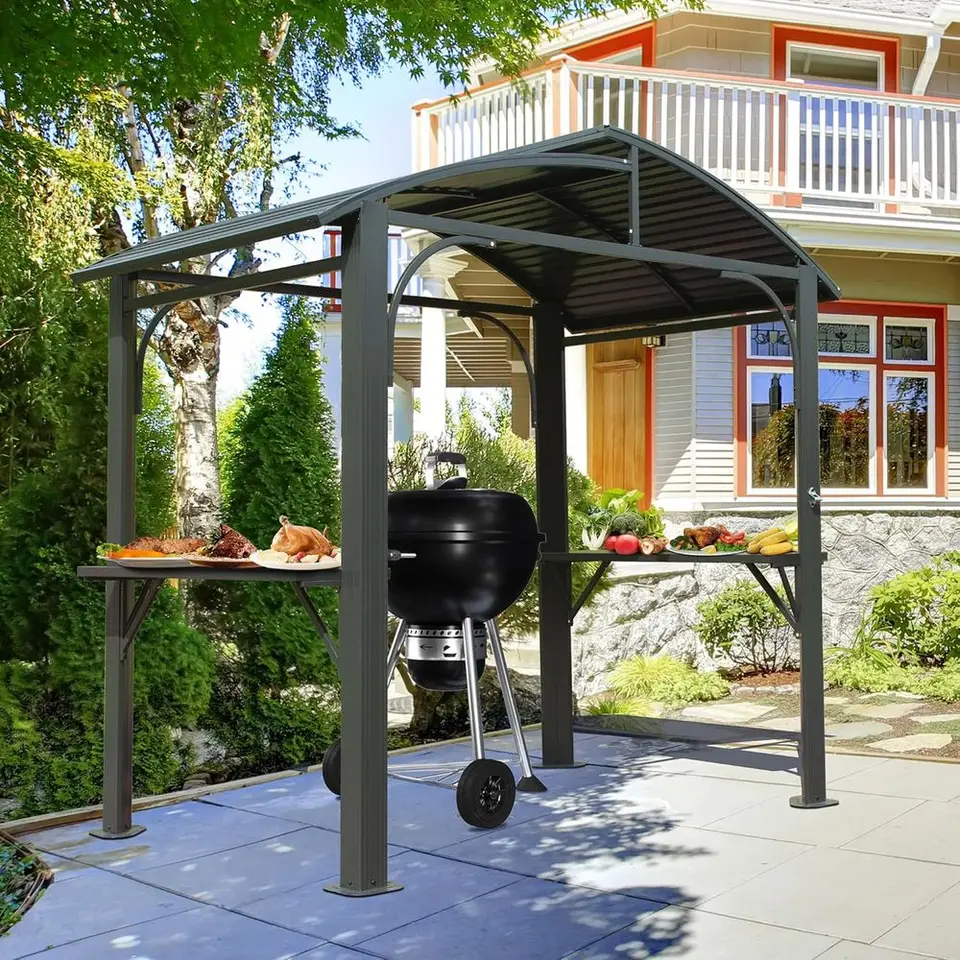 Spacious 8x5 Hardtop Grill Gazebo for Outdoor Cooking