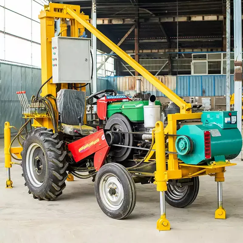 Factory High Quality Small Deep Well Drilling Equipment Portable 150m Diesel Tractor Mounted Water Well Drilling Rig Machine