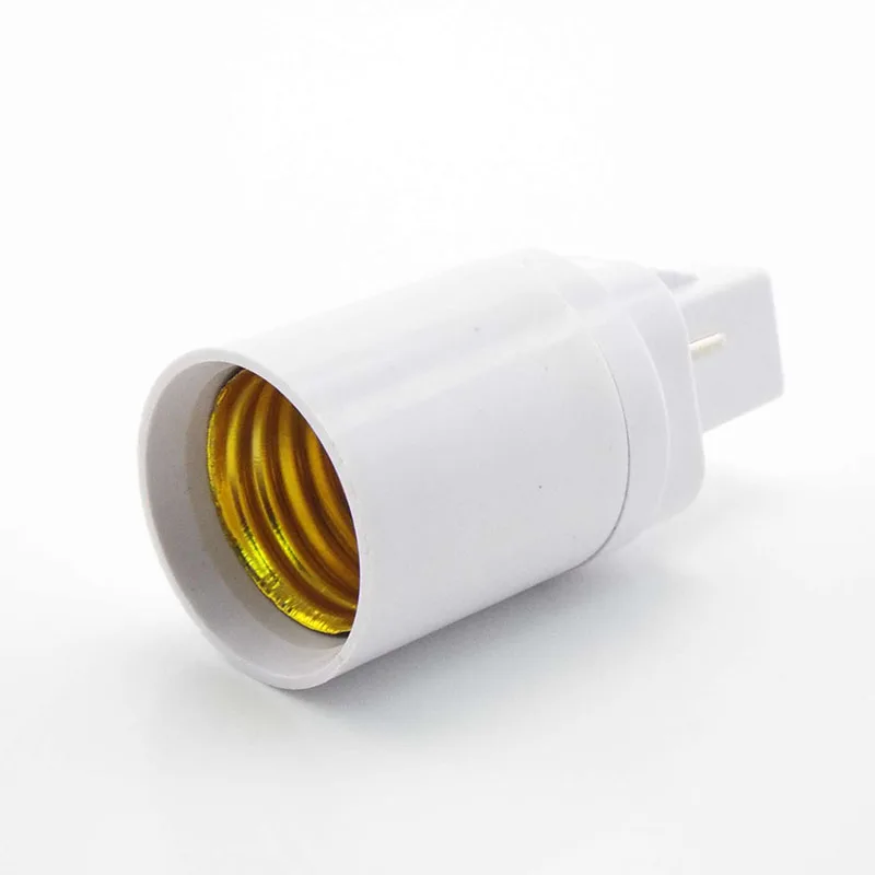 G24 to E27 Adaptor Screw Holder, Retardant Light Bulb Base Socket, LED Lamp Halogen CFL Lamp Converters, Long Lampholders D1