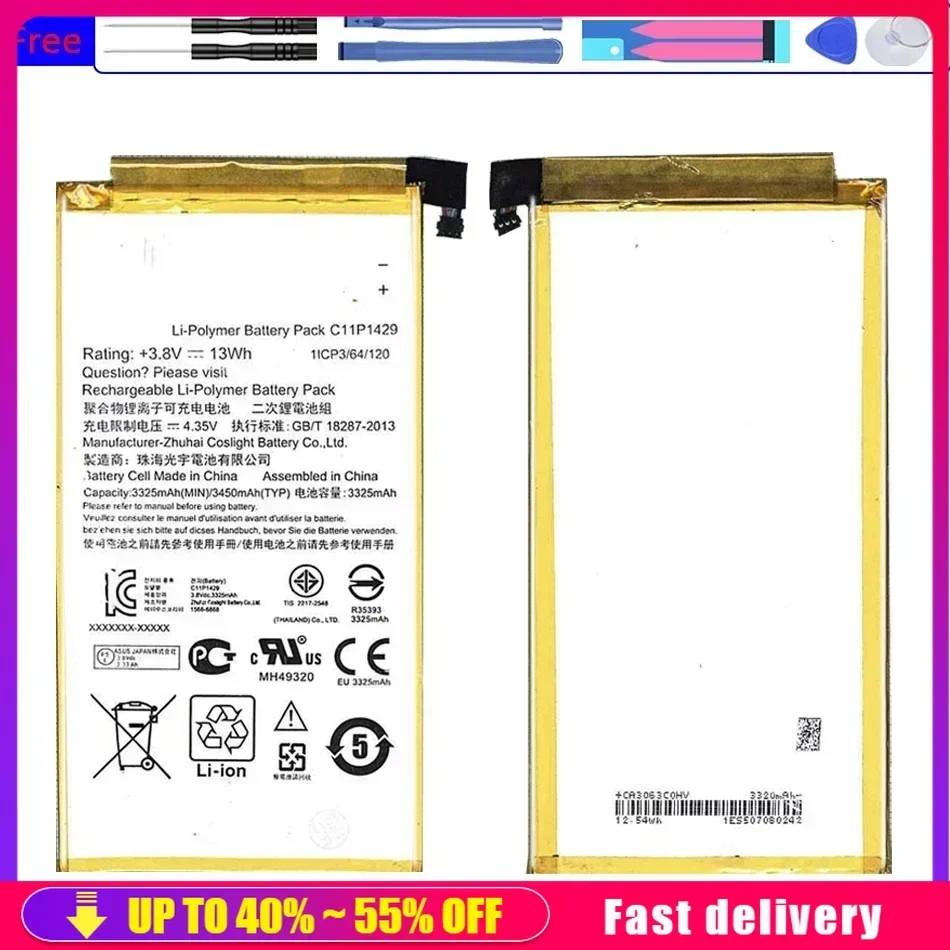 Rechargeable Battery C11p1429   3450mAh For ASUS ZENPAD C 7.0 C7.0 Z170MG Z710CG Z710C P01Z P01Y Tablet Portable Battery