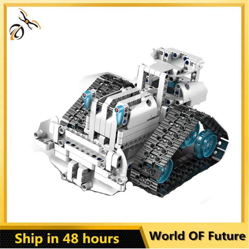 

K96132 RC Car Robot Earth-pushing Car Truck Tank Electric Toys APP Programming DIY Assembling Building Blocks Children's Toys