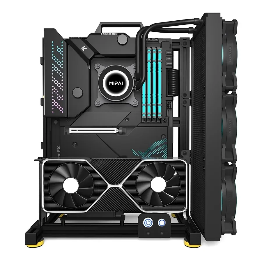 Otwarta obudowa komputera rama ITX MATX ATX pulpit ze stopu aluminium przenośny stojak na komputer DIY spersonalizowana obudowa szafki dla graczy
