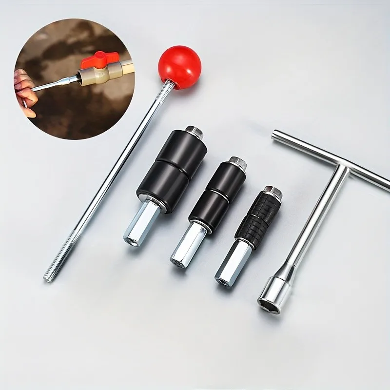 

Stainless Steel Expansion Water Stopper Kit – T-Handle, Manual Plug for Plumbing & Home Repair