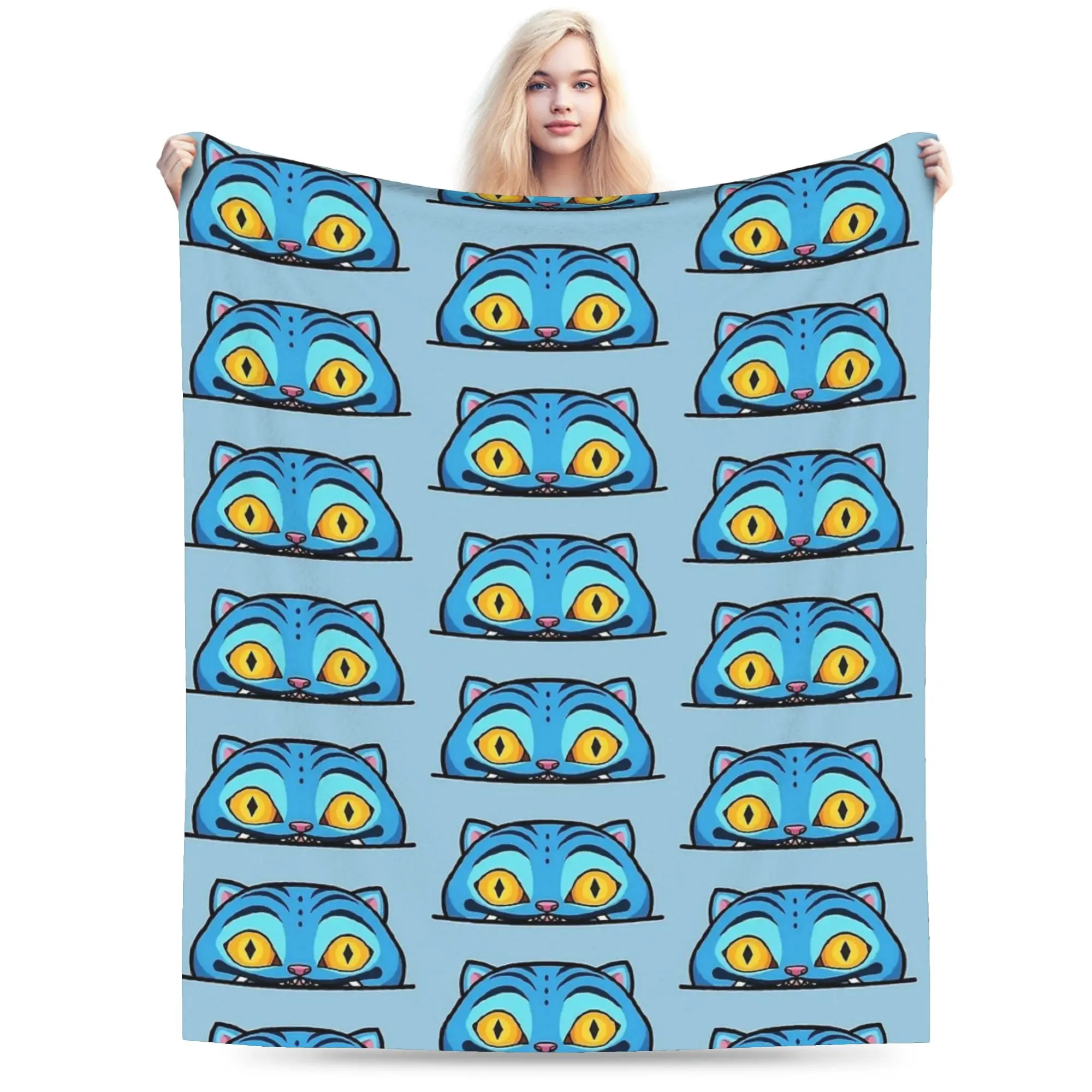 

Blue Tiger Peeker Kpop Demon Hunters Blanket Quality Super Soft Throw Blanket Spring Boy Girl Bedroom Print Bedspread