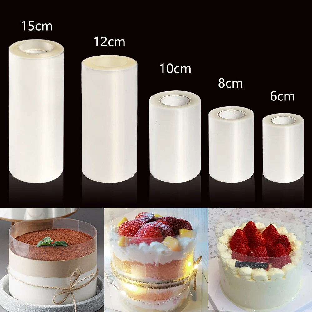 10m Mousse Cake Rim Hard Transparent Cake Surround Film Cake Sheets Surrounding Edge Kitchen Baking Tools DIY Cake Collar