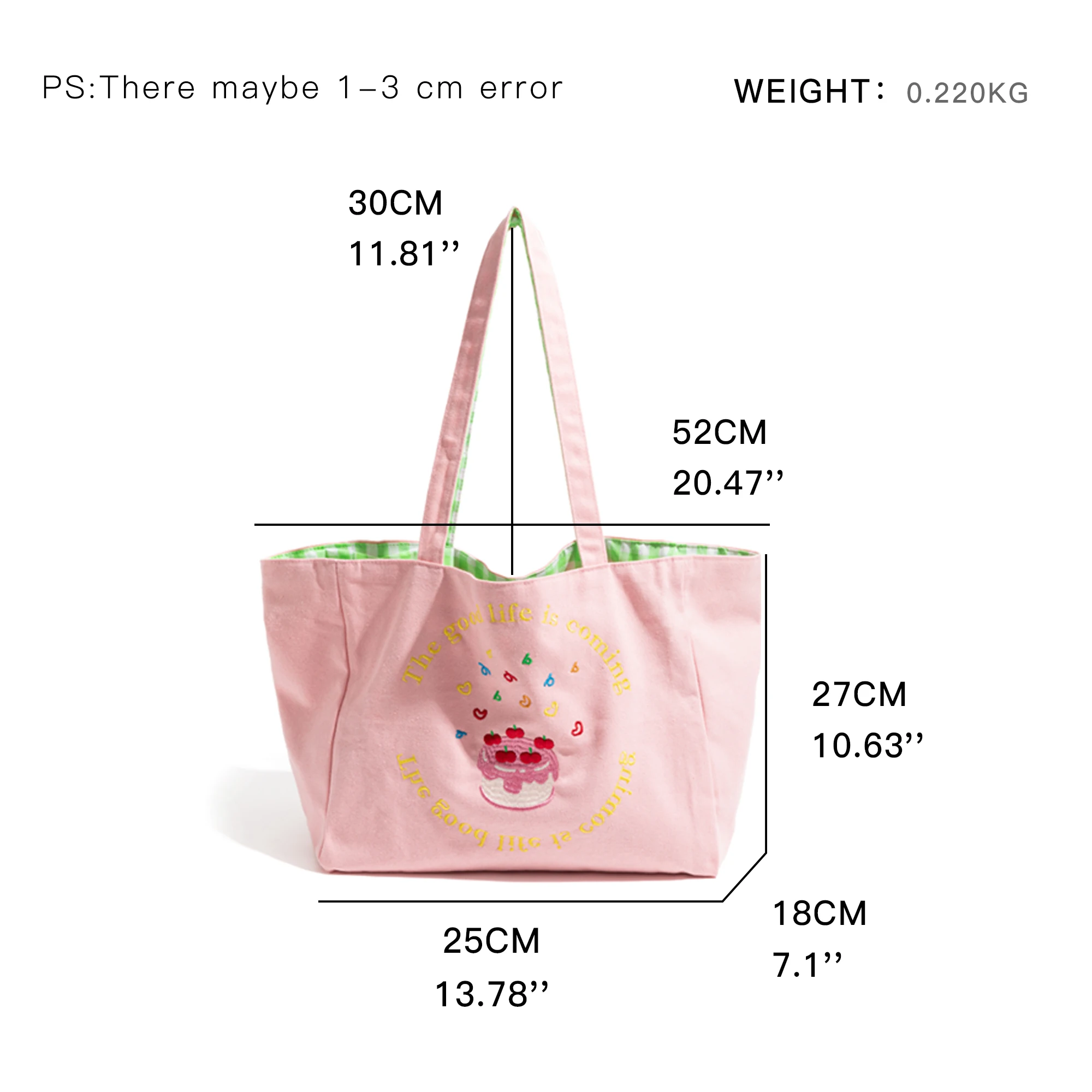 MABULA Preppy Style Canvas Tote Bag Letter Embroidery Candy Color Girl Fashion Torebka na ramię Dwustronne zastosowanie Student Bookbag