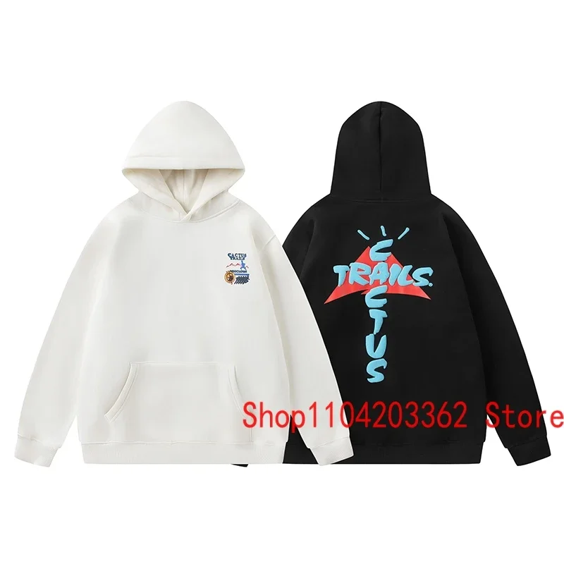 Classic Black White Mexican Cactus Jack Hoodie Hip Hop Rap Foaming Letter Print Sweatshirt Trend CACTUS JACK Pullover