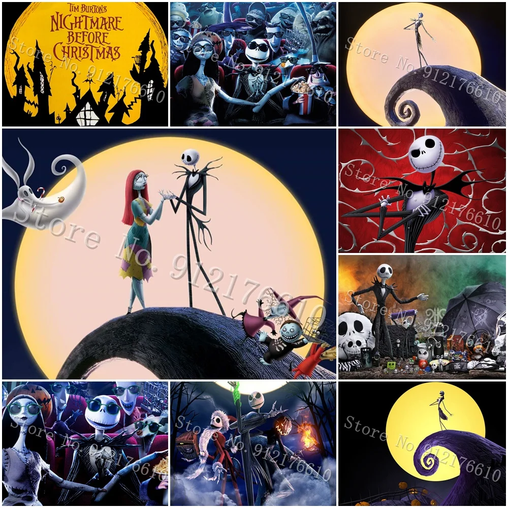 The Nightmare Before Christmas 1000 Piece Jigsaw Puzzles Disney Horror Movies Puzzle Paper Decompress Educational Toys Gifts