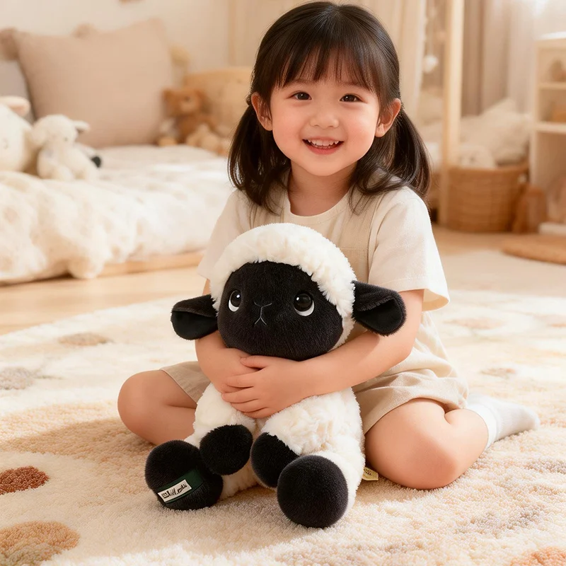

Плюшевые игрушки-овечки в сидячей позе, 15-35 см, милые мультяшные мягкие игрушки, пушистые куклы-ягнят, подушки-обнимашки для девочек, подарки, декор