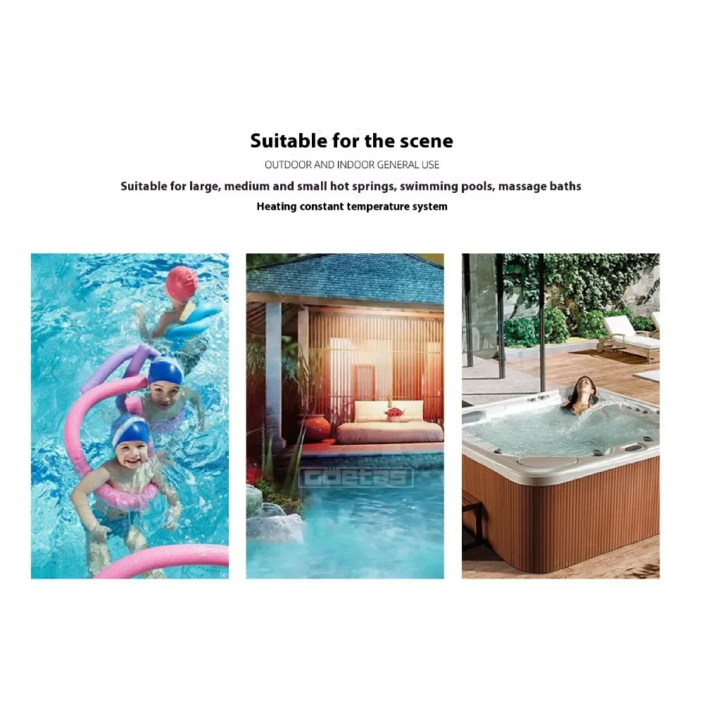 5.5-15KW Water Heater Swimming Pool bathtubeThermostat 220v/380v Brand Extremely fast heating High temperature safety protection