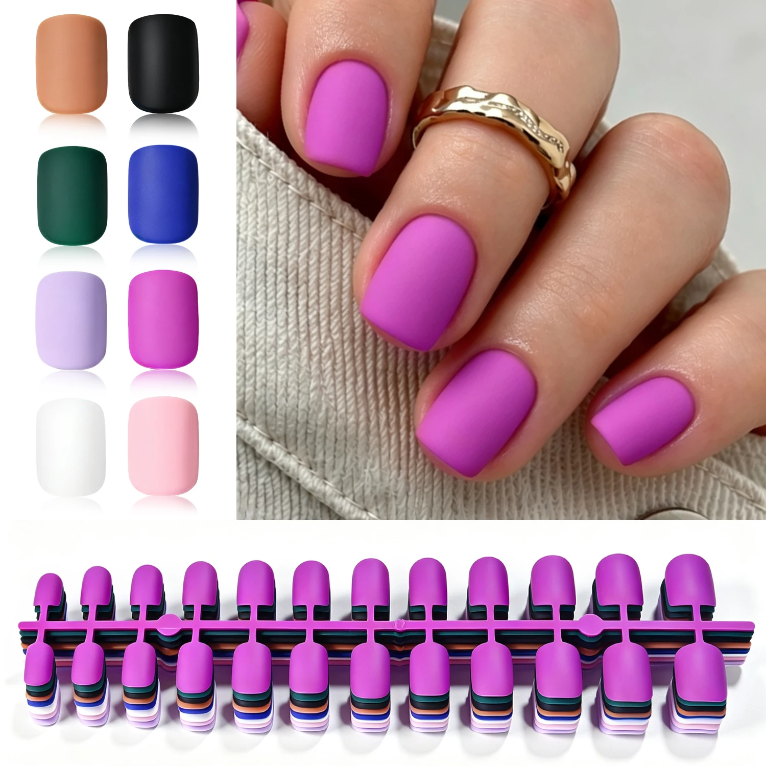 192 Stück Matte 8 Einfarbige P – Nail Art Fake Nails Bewertung und Preis