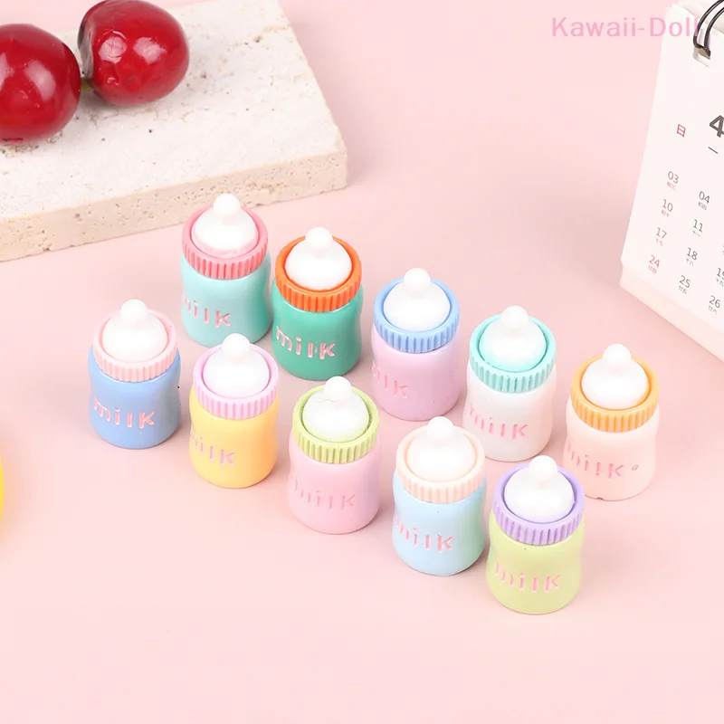 2 قطعة دمى طفل زجاجة تستخدم في الرضاعة دمية سحرية اللهايات زجاجة الحليب لتغذية بيت الدمية لتقوم بها بنفسك الملحقات