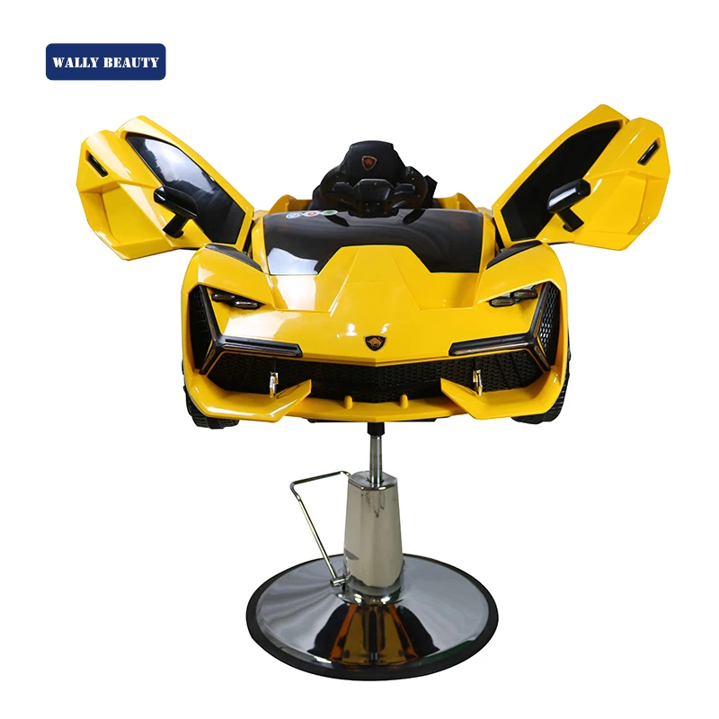 

Wallybeauty Wholesale Toy Salon Chair Yellow Car Barber Chair For Kid Salon