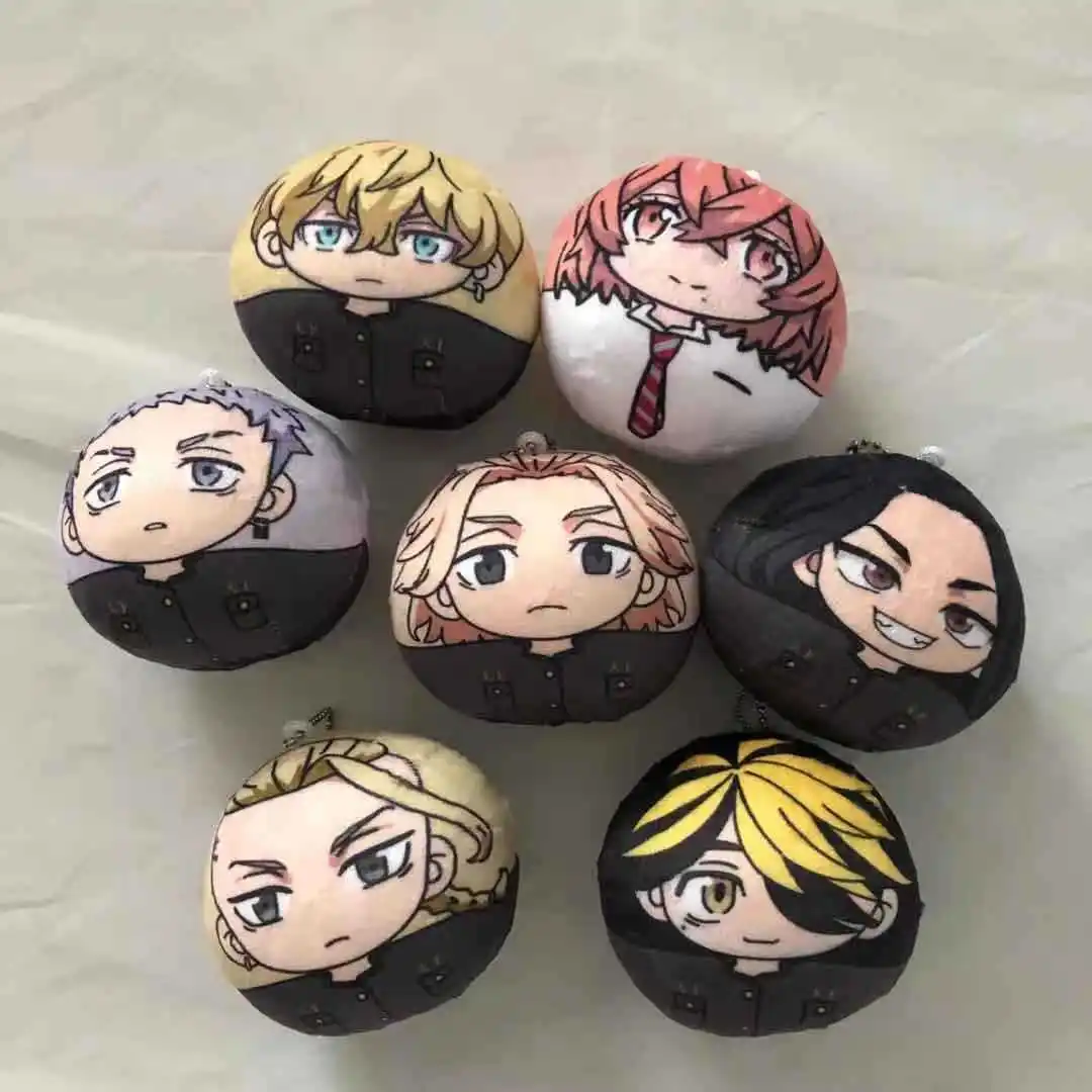 

Hanagaki Takemichi Tachibana Hinata Mikey Draken Mucho плюшевая сферическая подвеска периферийные товары мягкая кавайная сумка кулон подарок