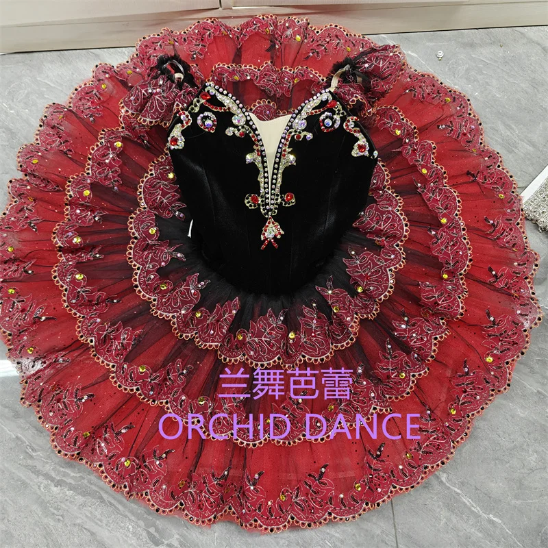 BT01694 taille personnalisée professionnelle couleur personnalisée enfants filles femmes adultes rouge Ballet Tutu Costumes