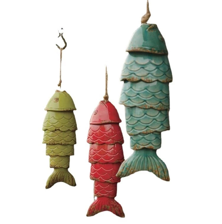 Colored Koi Fish Wind Chime Color Koi Fish Wind Chimes Outdoor Resin Wind Chimes Pendant Christmas Gift Garden Decoration