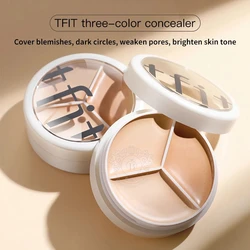 Tfit 3-kleuren Concealer Palet Professionele Make-Up Verbergen Crème Voor Gezicht Oogcontour Donkere Kringen Corrector Korea Cosmetica 3G