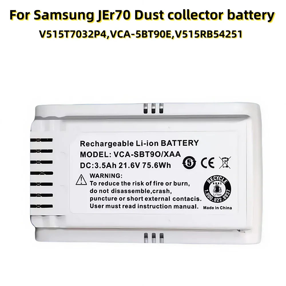 

21.6V 3500mAh brand new suitable for Samsung Jet70 VS15T7032P4 VCA-SBT90EB VCA-SBT90E vacuum cleaner battery.