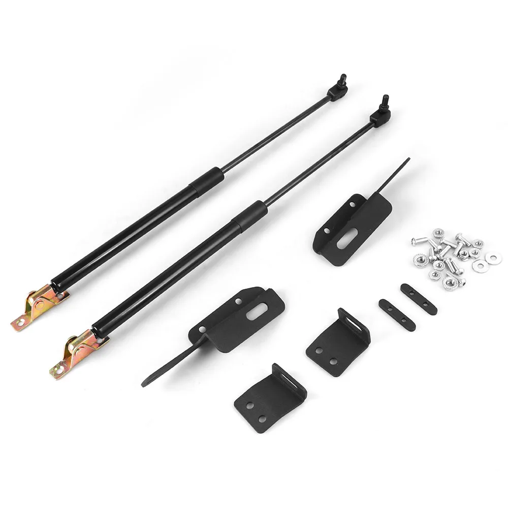 1 Pair Front Hood Lift Support Kit Struts Bar Rods Assist Kit For Jeep Wrangler JK Models 2011-2018 Gas Spring Bracket