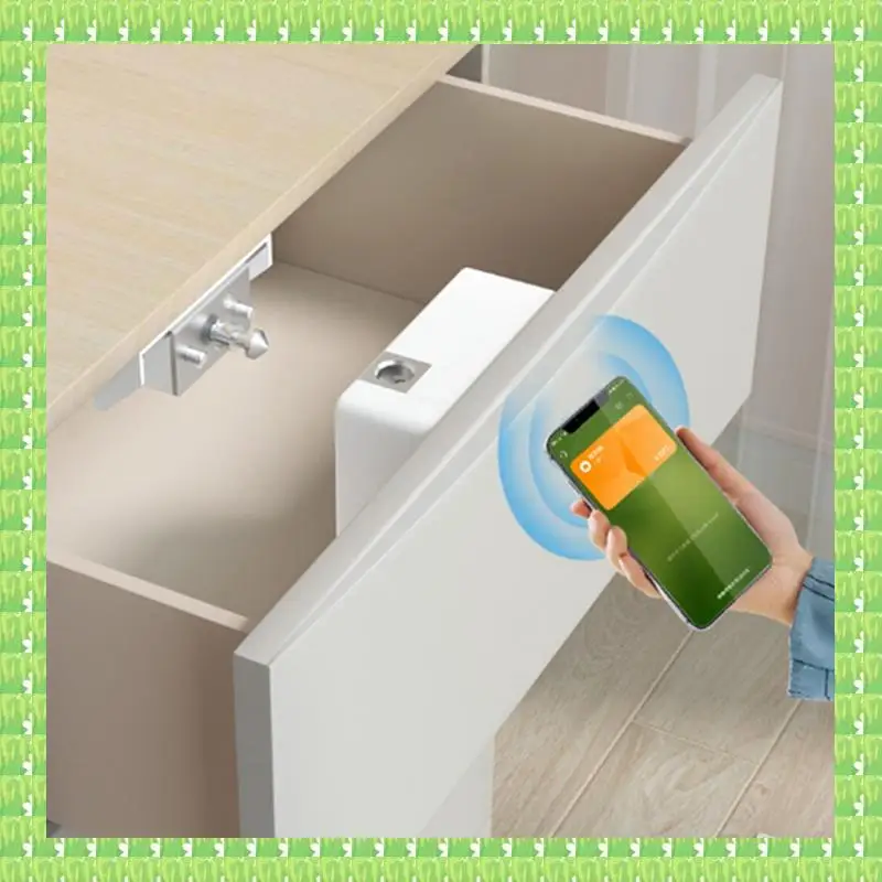 

Drawer Lock Card NFC Punch-Free White Metal+Plastic Invisible Lock Suitable For Wooden Cabinet Locker Cabinet