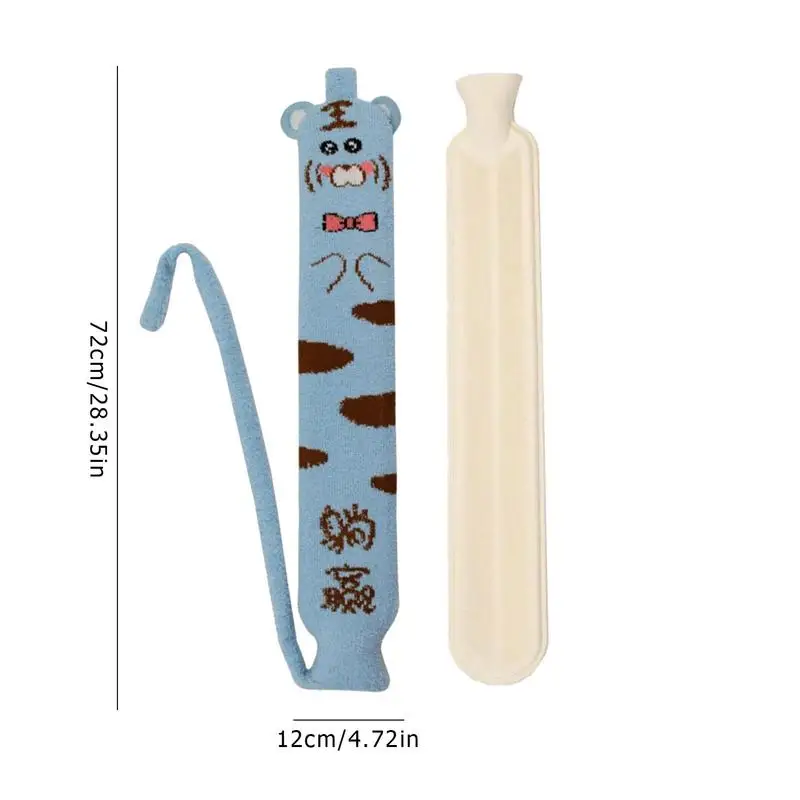 Garrafa de água quente com capa longa saco de água quente inverno 2l garrafa de água quente portátil grande capacidade aquecedor de mão com capa macia