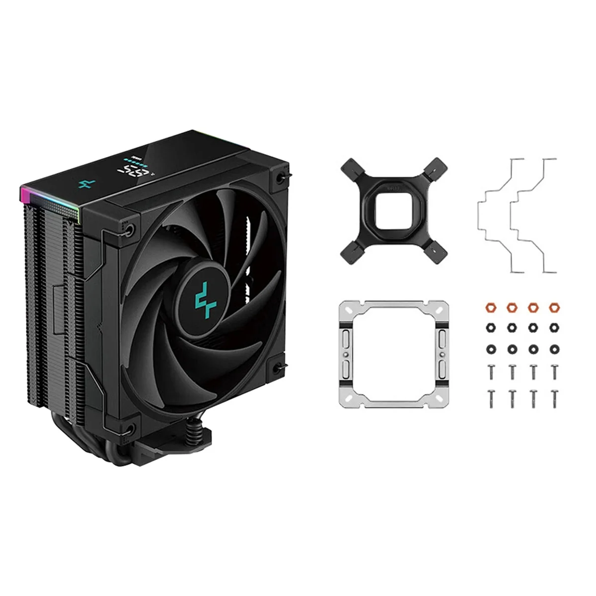 

Кулер для процессора DEEPCOOL AK400, радиатор, цифровой дисплей для LGA1700/1200 115X, черный