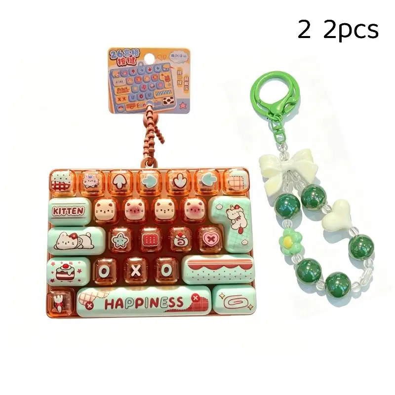 1/2 Stück 26-Tasten-Tastatur-Clicker Fidget Anti-Stress-Knopf Schlüsselanhänger Rucksackanhänger 26 Tastenkappen Schlüsselanhänger Geschenk – Detail 18
