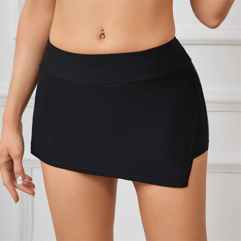 Swimming Trunks Women Two-piece Swimsuit Shorts with Skirt 2xl Pool Panties Large Size Bathing Conservative Anti Stripping Swim