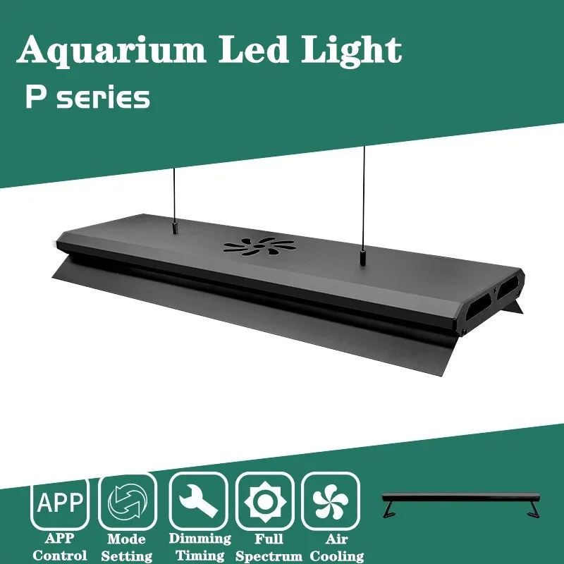 

WEEK AQUA Aquarium Full Spectrum Dimmable LED Fish Tank Light Plants Growing Aquatic Plant Tanks Light with Bluetooth Controller