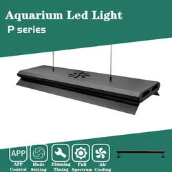 WEEK AQUA Aquarium Full Spectrum Dimmable LED Fish Tank Light Plants Growing Aquatic Plant Tanks Light with Bluetooth Controller