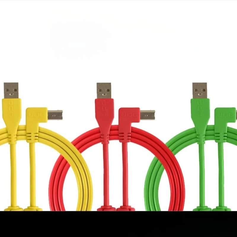 منفذ طابعة كابل USB Ultimate UDG 2.0 A-B زاوية قائمة منحنية على شكل حرف L كابل مشغل أقراص DJ