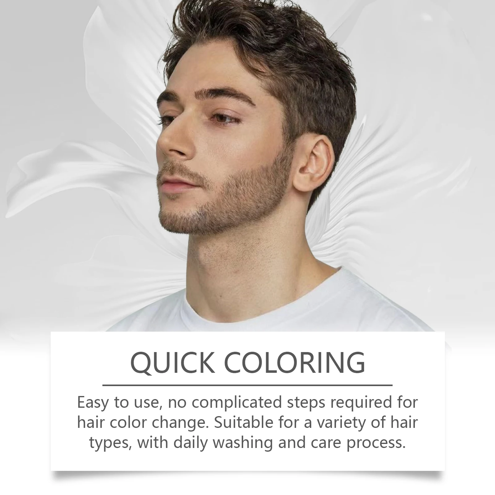 200ml Jaysuing Men Light Brown Hair Dye Shampoo Fast Coloring 3 In 1 Natural Hair Coloring Daily Care