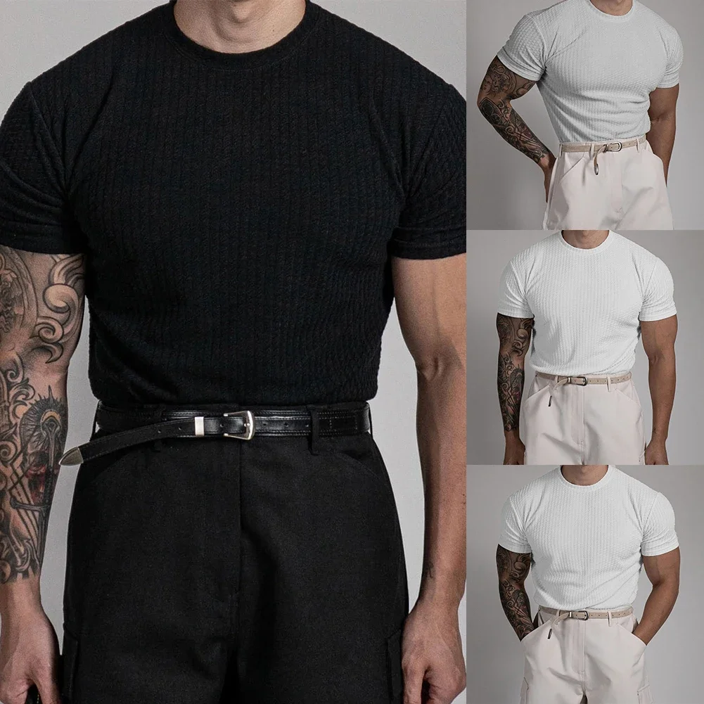 

Casual Workout Shirt Gym O-Neck Blouse Gym Polyester Material Regular Length Short Sleeve Solid Color Activewear Brand New