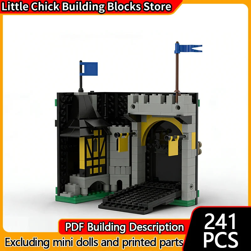 Medieval Castle Model MOC Building Bricks Fortress Defense Tower Modular Technology Children Holiday Gifts Assemble Toys Suit