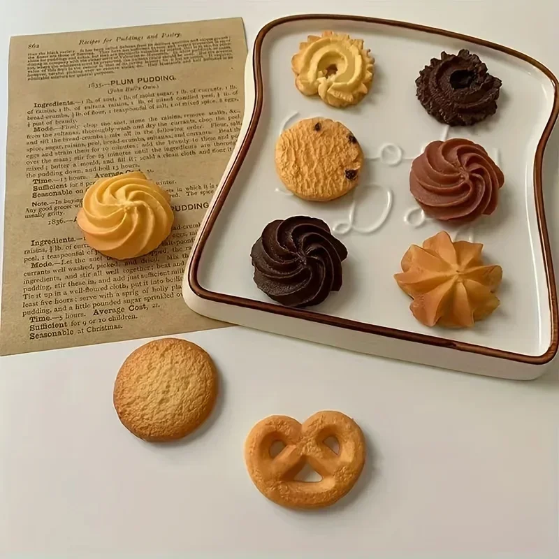 New Fun Creative Cute Biscuit Refrigerator Magnet 6pcs Decoration Chocolate Photos Resin Stickers Halloween Christmas Eve fridge