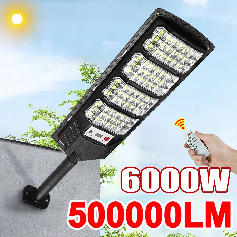 500000LM 6000W/2000W/500W Powerful Solar Led Light Outdoor Powerful Outdoor Motion Sensor Solar Lamp Garden Street Wall Lamp