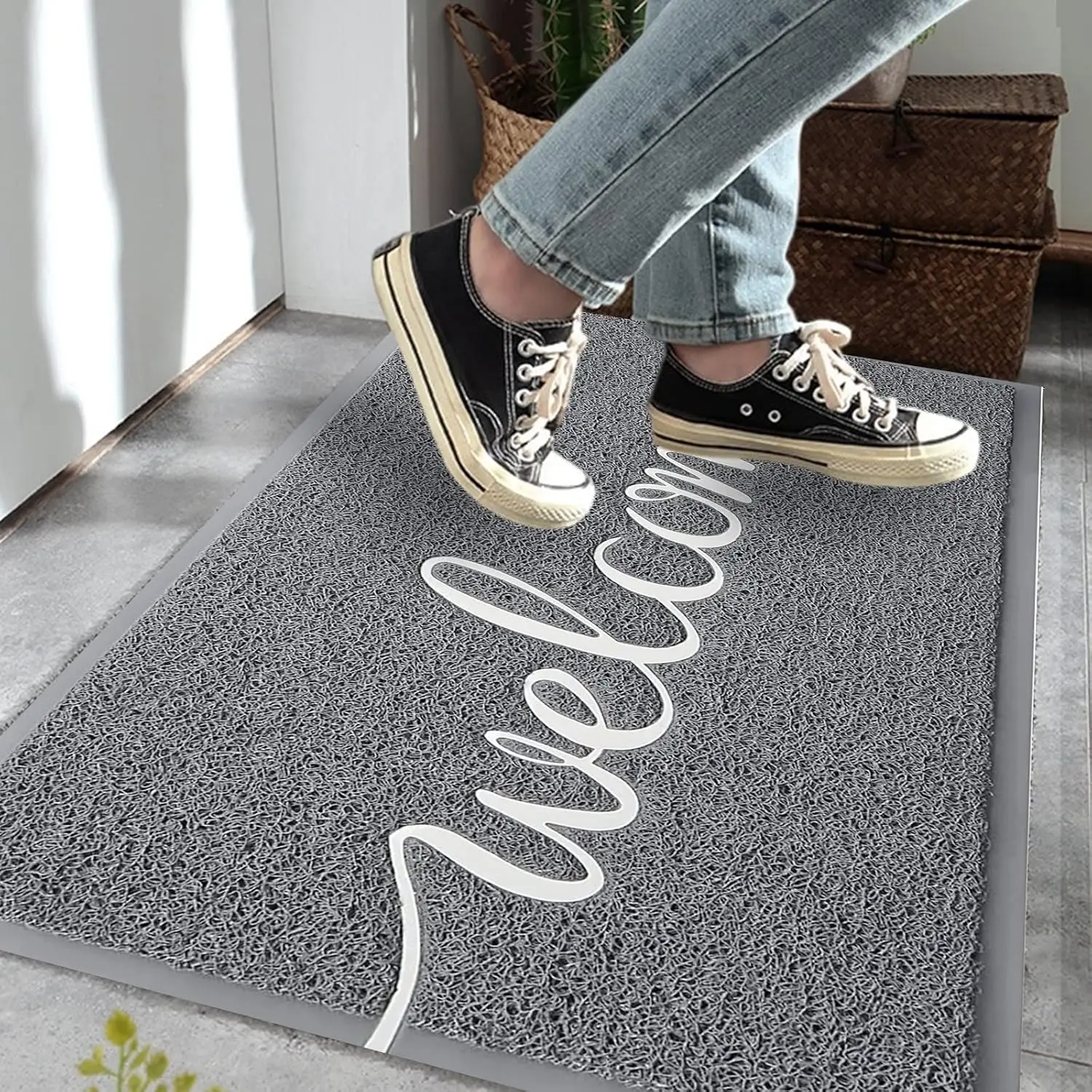 Welcome Mats Outdoor Front Door Mat for Outside Entry Doormat Outside Inside Entrance Entry Door Rugs for Entryway Indoor Outdoo