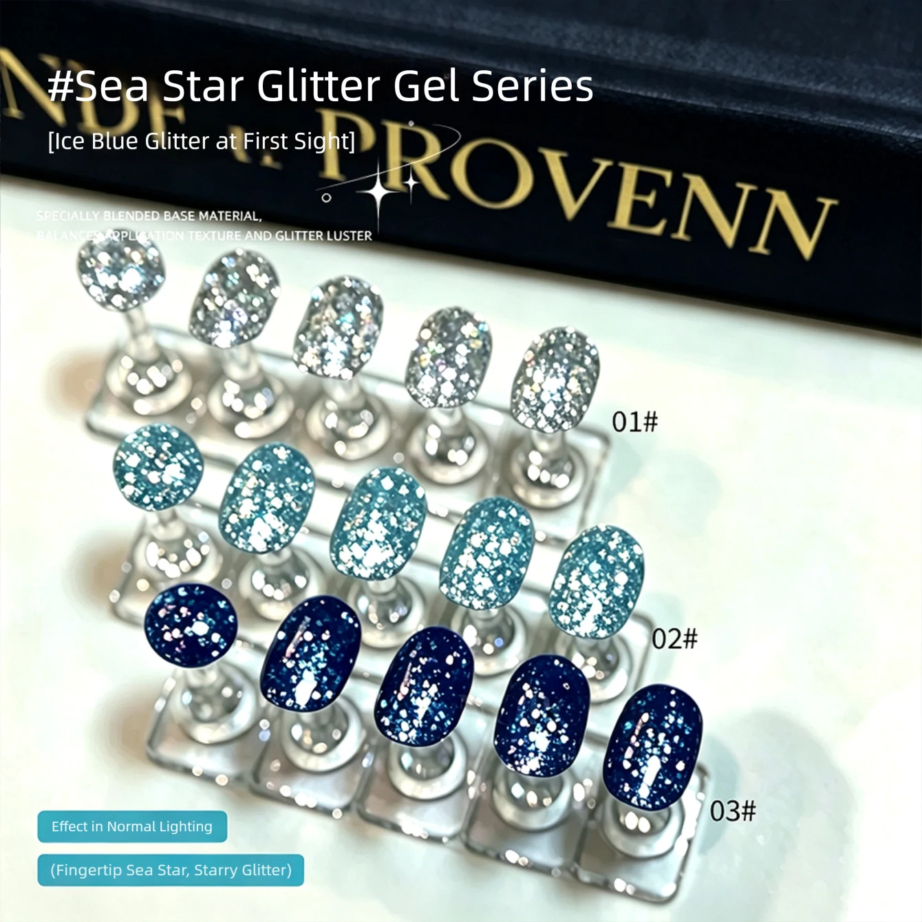 MN Summer Starfish Chunky Rhinestone Nail Gel 2026 New Triangle Large Rhinestones Brightening Versatile Blue Sparkly Nail Art