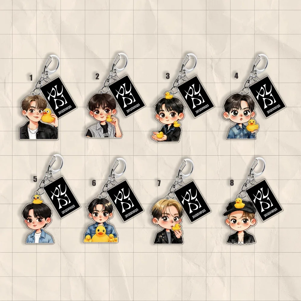 Juego de 2 Llaveros de Acrílico de Alta Calidad ALD1, Colgante para Llavero con Diseño de JUNSEO, ARNO, GEONWOO, SANGWON, XINLONG, ANXIN, SANGHYEON, Regalo para Fans