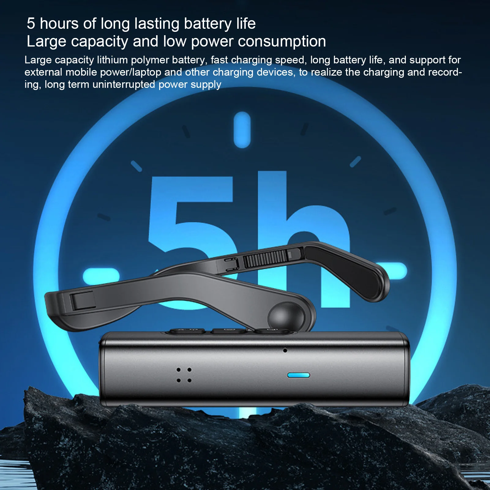 كاميرا مثبتة على الرأس كاميرا فيديو لاسلكية 5K 30FPS Ultra HD 120 درجة زاوية واسعة 128 جيجابايت كاميرا فيديو مثبتة على الرأس لمدونات الفيديو