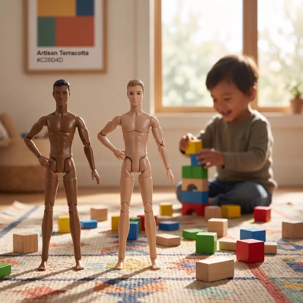 White/Normal/Tan 31cm Male Doll Multi-Joints 31cm Height Male Model Strong Man Movable Action Figure Body Collections