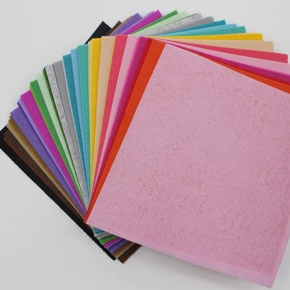 40 Pcs DIY Crafts Projects Supplies Box Handicraft Sewing Felt Fabric Sheets Wool