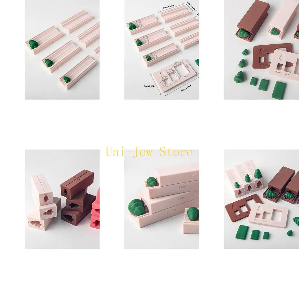 

40 ГБ рождественской елки Полимер Clay Stampers 3 ролики для серьги подвески